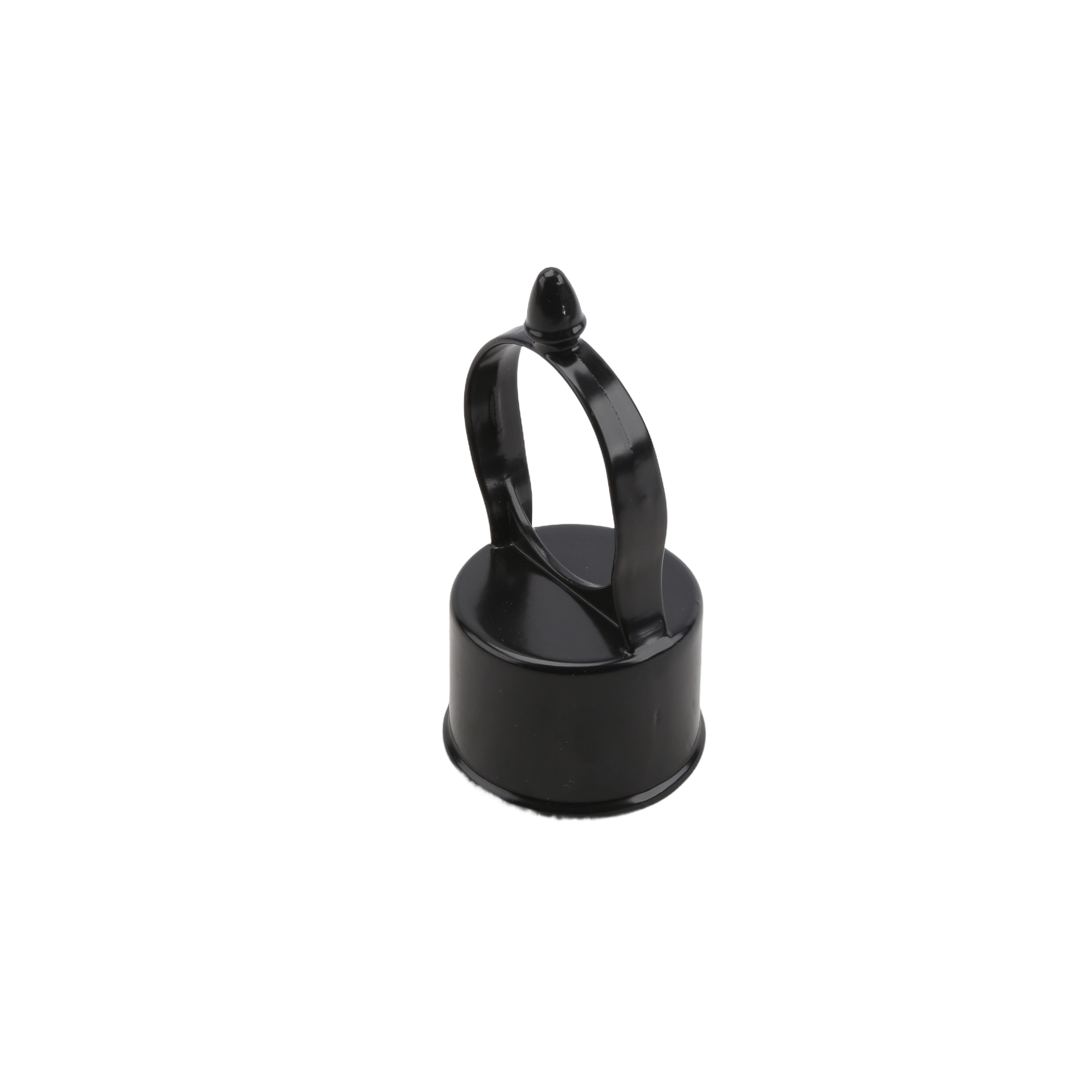 Decorex Hardware 1 7/8" Aluminum Chain Link Fence Post Cap - Round, Powder Coated Black, CLHBPC1.875