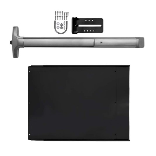 Chain Link DAC Standard Exit Bar Kit with 36" Detex Advantex Bar with Electric Latch Retraction & Black Plate