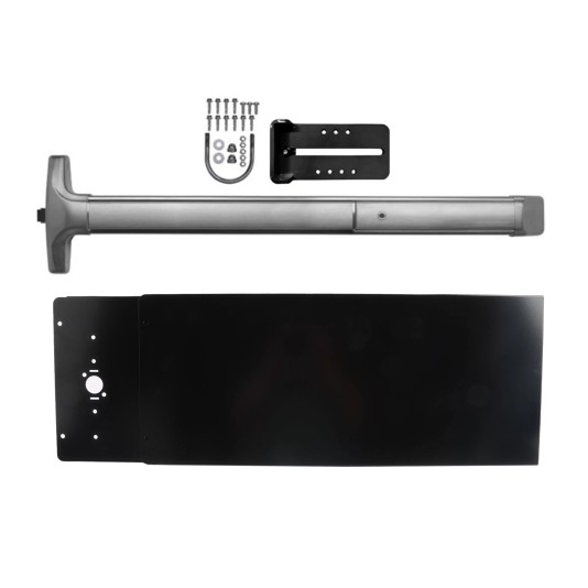 Chain Link DAC Standard Exit Bar Kit with 36" Detex Advantex Bar with Switch & 12" Tall Black Plate