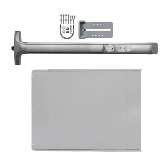 Chain Link DAC Standard Exit Bar Kit with 48" Detex Advantex Alarmed Bar with Silver Plate