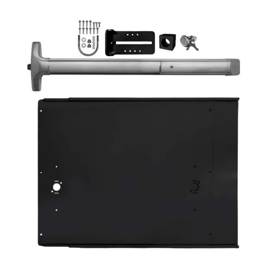 Chain Link DAC Premium Exit Bar Kit with 36" Detex Advantex Bar with Electric Latch Retraction & Black Plate