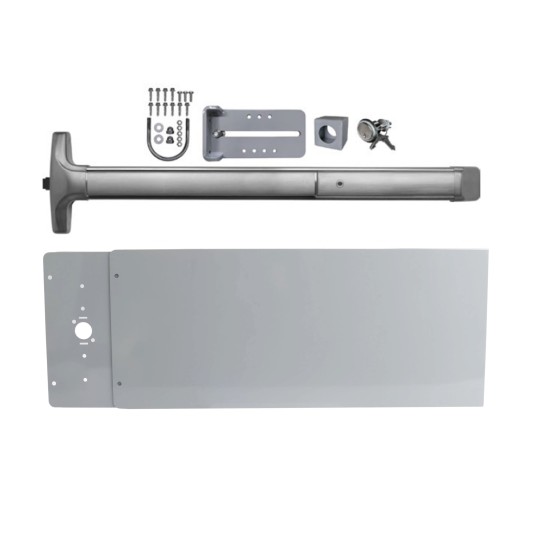 Chain Link DAC Premium Exit Bar Kit with 36" Detex Advantex Bar with Switch & 12" Tall Silver Plate