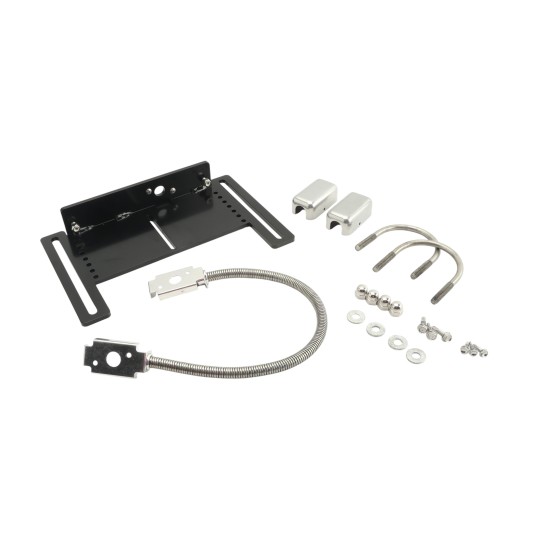 Chain Link DAC Mounting Bracket for Electric Strike w/ Conduit & Connectors (Black) - 11150-B