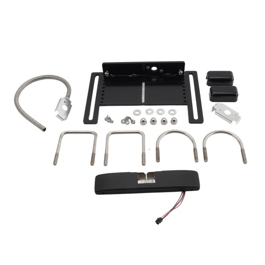 Chain Link DAC Mounting Kit with HES 9600 Black Electric Strike & Mounting Bracket (Panic Bars)