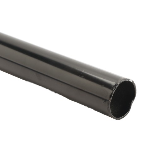 Chain Link Black 4' Long x 1 3/8" Round Residential Fence Pipe Tubing [0.065" Wall] (Black Powder-Coated Steel)