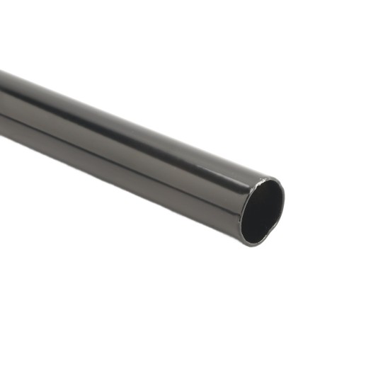 Chain Link Black 6' Long x 1 3/8" Round Residential Fence Pipe Tubing [0.065" Wall]  (Black Powder-Coated Steel)