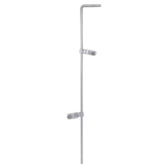 Chain Link Fence 36" Drop Rod Kit With Pair of 1 3/8" Gate Frame Hinges and Mounting Hardware (Galvanized Steel) (Drop Rod)