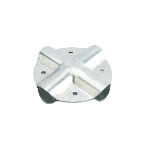 4 Way Connector Bracket Bolt on Bracket for 2" (1 7/8") x 2" (1 7/8") Round Post