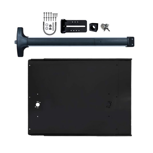 Chain Link DAC Superior Kit with 36" Detex Value Series Exit Bar with Switch & Black Plate