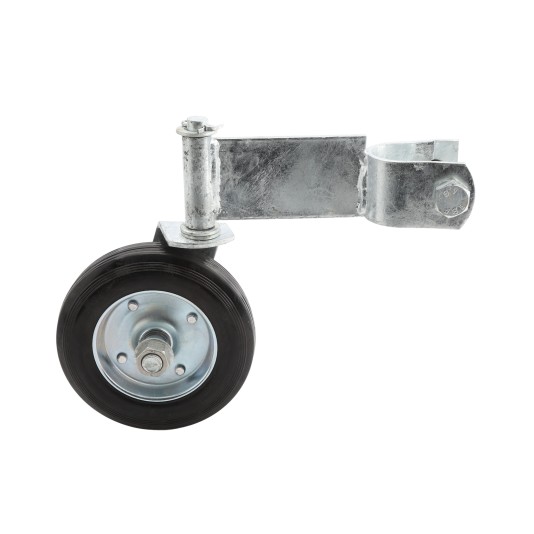 Chain Link Fence 360 Degree Swivel Swing Gate Wheel (6" Solid Rubber Wheel) for 1 5/8" Gate Frame