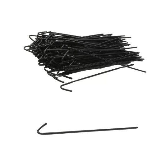 Chain Link 9 1/2" Long Black Fence Ties [100 Quantity] for 4" [4" OD] Posts - Fence Ties (Aluminum) 