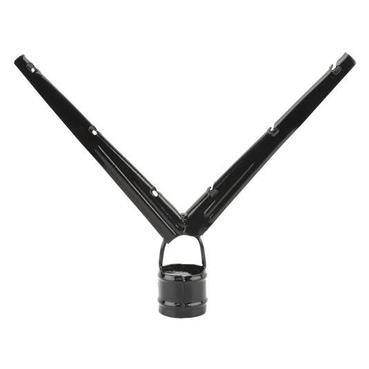 Chain Link 3" [2 7/8" OD] x 1 5/8" Black 6-Strand Barb Wire Arm - V Barb Arm (Pressed Steel) (Arm)