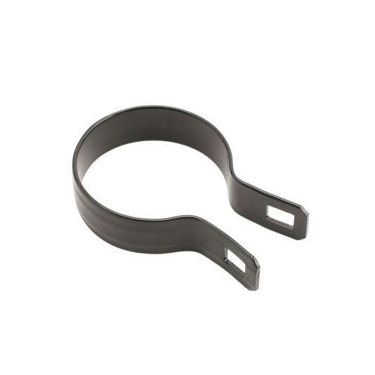 Chain Link 2 1/2" [2 3/8" OD] Beveled Black Brace Band [12 Gauge] - Rail End Band (Galvanized Steel)