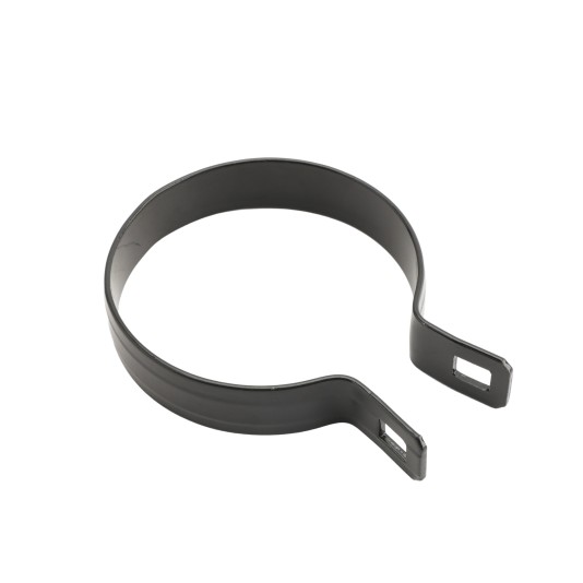 Chain Link 3 1/2" Beveled Black Brace Band [12 Gauge] - Rail End Band (Galvanized Steel)