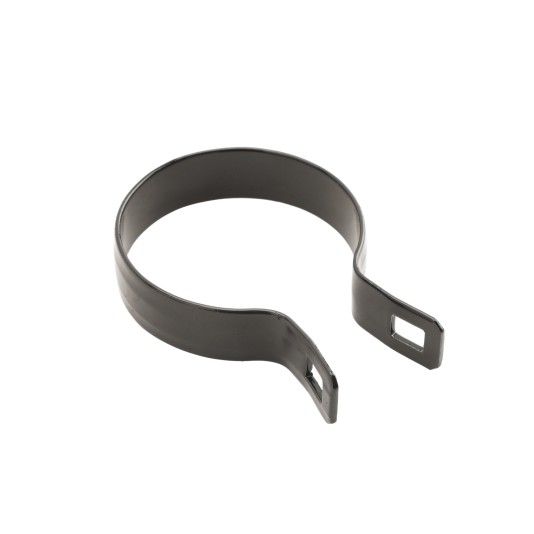 Chain Link 3" Beveled Black Brace Band [12 Gauge] - Rail End Band (Galvanized Steel)