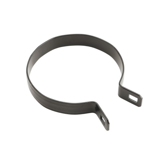Chain Link 4 1/2" Beveled Black Brace Band [12 Gauge] - Rail End Band (Galvanized Steel)