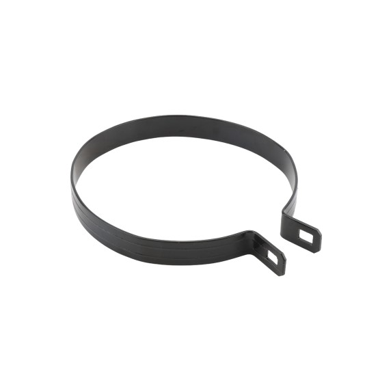 Chain Link 6 5/8" Beveled Black Brace Band [12 Gauge] - Rail End Band (Galvanized Steel)