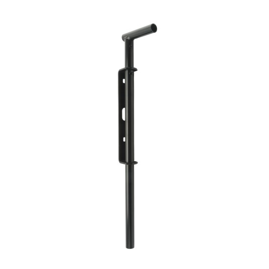 Chain Link 36" Drop Rod Assembly Kit - Heavy Duty Gate and Dumpster Drop Rod Bar (Black Galvanized Steel)