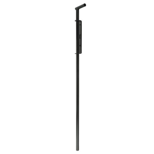 Chain Link 36" Drop Rod Assembly Kit - Heavy Duty Gate and Dumpster Drop Rod Bar (Black Galvanized Steel)