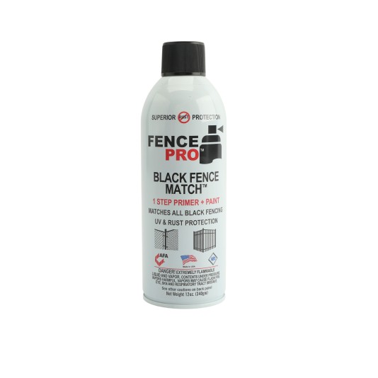 Galv-Pro Black Spray Paint Hi-Performance Enamel Color Match Glossy Acrylic Touch-Up Aerosol Paint For Powder Coated Fence - 12 oz. Can (Black)