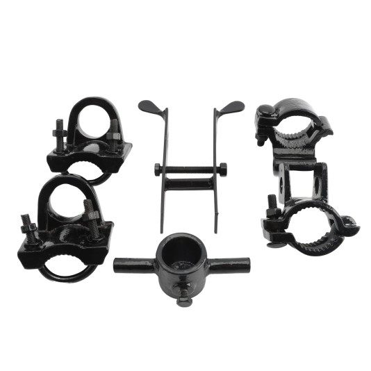 Chain Link Black Industrial Drop Rod & Latch Kit For 1 5/8" - 2" Round Gate Frames (Hot Dip Galvanized Malleable Steel) 