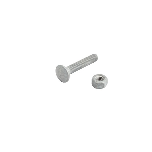Chain Link 3/8" x 2" Carriage Bolt & Nut (Hot Dip Galvanized Steel)