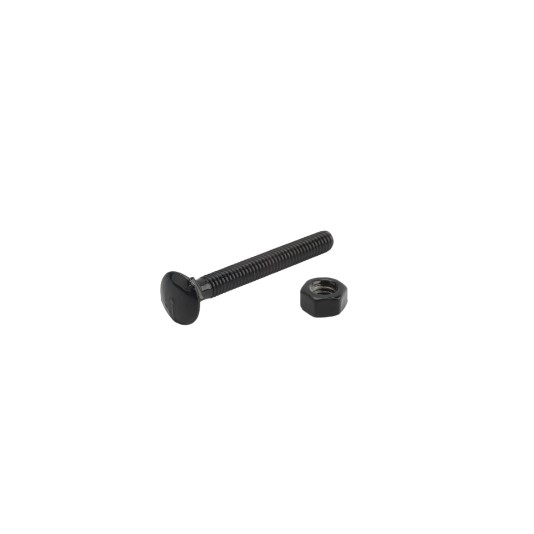 Chain Link 5/16" x 2 1/2" Carriage Bolt & Nut (HDG & Powder Coated Black)
