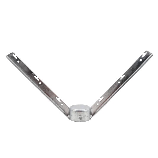 Chain Link 6 5/8" Corner Post 6-Strand 45° Barb Wire Arm - Terminal Post Barb Arm (Galvanized Steel)