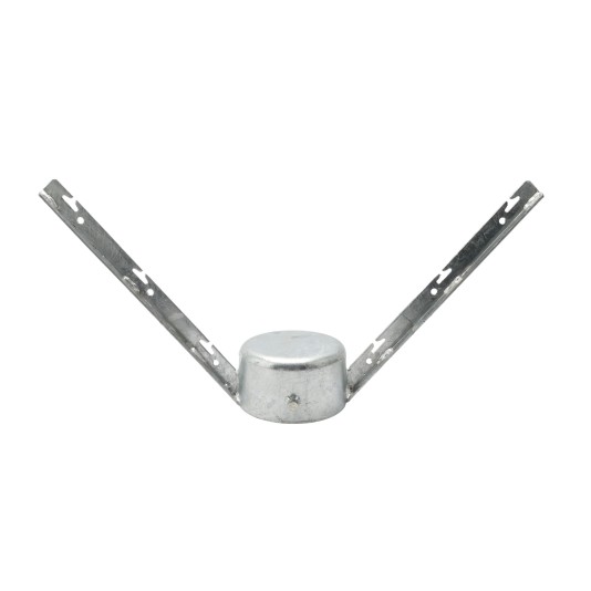 Chain Link 6 5/8" Corner Post 6 Strand 45 Degree Barb Wire Arm - Terminal Post Barb Arm (Galvanized Steel) (Arm)