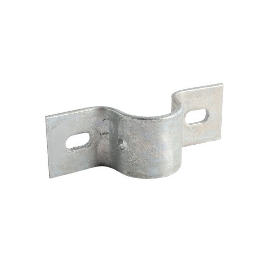 Chain Link 2 1/2" (2 3/8" OD) Industrial Facia / Side Wall Mount Chain Link Fence Bracket (Heavy Duty Pressed Steel Hot Dip Galvanized)