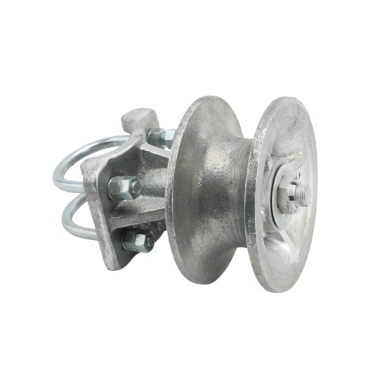 Chain Link 3" [2 7/8" OD] Round Post x 2 1/2" [2 3/8" OD] Heavy Duty Round Gate Frame Cantilever Roller for Sliding Gates (Malleable Steel) (Cantilever Roller)
