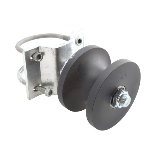 Chain Link 4" Round Post x 2 1/2" [2 3/8" OD] Round Gate Frame Nylon Cantilever Roller for Sliding Gates (Malleable Steel)