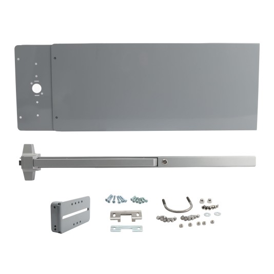 Chain Link Fence Gate DAC 42" Detex Standard Panic Exit Bar Kit with Mounting Plate (Galvanized Steel) (Panic Bars)