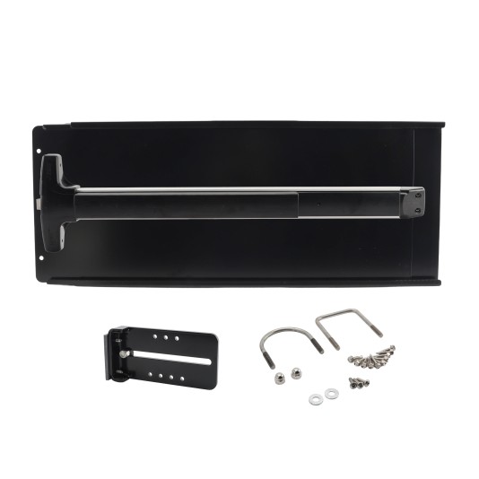 Chain Link Fence Gate DAC 36" Black Detex Standard Exit Bar Kit with Mounting Plate (Anodized Aluminum) (Panic Bars)