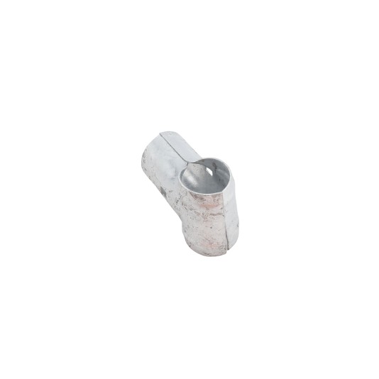 Chain Link 2" [1 7/8" OD] x 2" [1 7/8" OD] End Rail Clamp - Rail Band, T Clamp (Galvanized Steel)