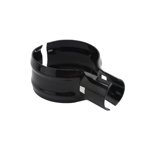 Chain Link 4" x 1 5/8" Black End Rail Clamp - Rail Band, T Clamp