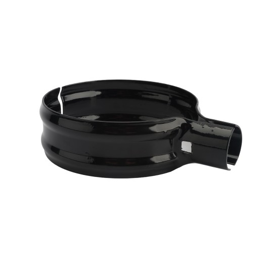 Chain Link 6 5/8" x 1 5/8" Black End Rail Clamp - Rail Band, T Clamp (Galvanized Steel)