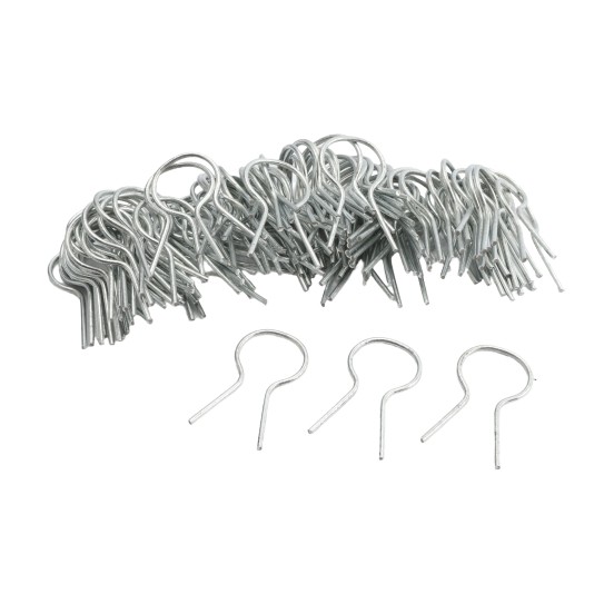 EZ Twist 1 3/8 inch OD x 9 Gauge Preformed Steel Tie Wire - Fence Ties - 100 Pack Galvanized Steel