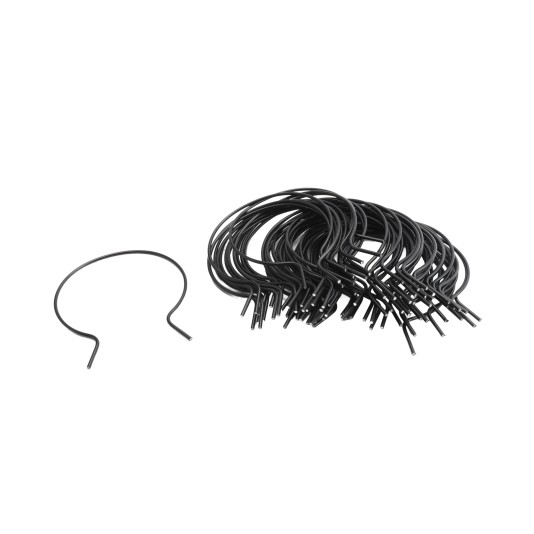 EZ Twist 4 1/2" (4 1/2" OD) x 9 Gauge Preformed Galvanized Steel Tie Wire - Fence Ties - 50 Pack (Galvanized Steel)