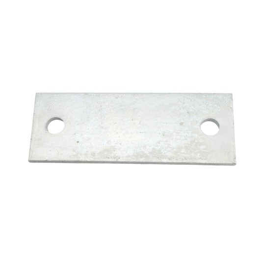 Chain Link 1/4" x 3" x 8" Weldable Surface Mount Floor Flange - Base Plate (Hot Dip Galvanized Steel) 2 Hole 5/8"