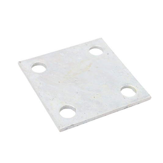 Chain Link 1/4" x 5" x 5" Weldable Surface Mount Floor Flange - Base Plate (Galvanized Steel) 