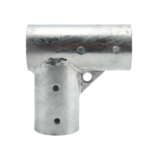 Chain Link 2 1/2" [2 3/8" OD] x 2 1/2" [2 3/8" OD] Gate Corner for 90 Degree Angles - Gate Elbow (Pressed Steel) (Default)