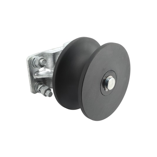 Chain Link 3" Round Post x 2 1/2" [2 3/8" OD] Round Gate Frame Nylon Cantilever Roller for Sliding Gates (Pressed Steel)