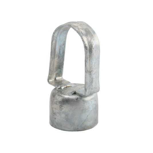 Chain Link 1 5/8" [1 5/8" OD] x 1 5/8" [1 5/8" OD] Top Rail Eye Top Loop Cap - Line Post Top Cap (Galvanized Pressed Steel)