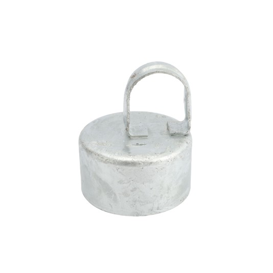 Chain Link 4" [2 7/8" OD] x 2" [1 7/8" OD] Top Rail Eye Top Loop Cap - Line Post Top Cap (Galvanized Steel)