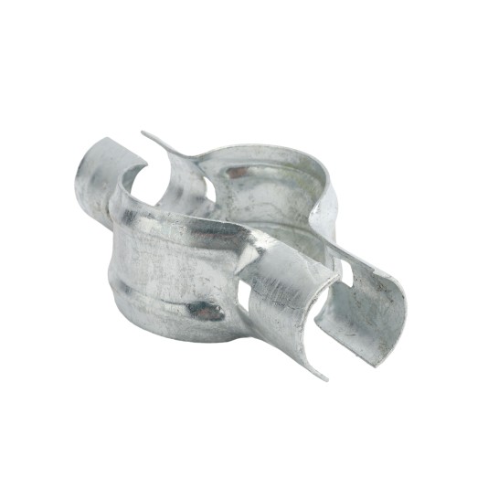 Chain Link 2" [1 7/8" OD] x 1 3/8" Line Rail Clamp - Boulevard Clamp (Galvanized Pressed Steel)
