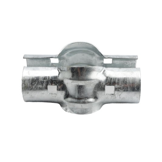 Chain Link 2 1/2" [2 3/8" OD] x 2" [1 7/8" OD] Line Rail Clamps - Boulevard Clamp (Galvanized Steel) (Clamp)