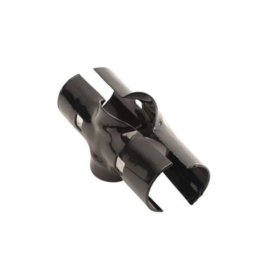 Chain Link 2" [1 7/8" OD] x 2" [1 7/8" OD] Black Line Rail Clamp - Boulevard Clamp (Galvanized Steel)