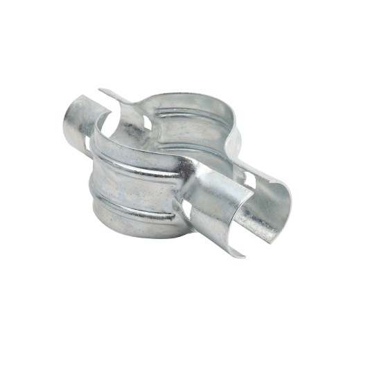 Chain Link 4" [4" OD] x 2" Line Rail Clamp - Boulevard Clamp (Galvanized Steel)