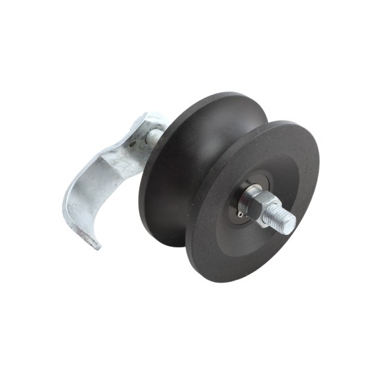 Chain Link 1 5/8" Gate Nylon Pipe Track Safety Roller w/ Sealed Bearing 5" Wheel (Nylon Wheel)